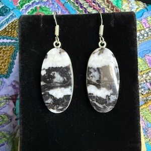 White Buffalo Turquoise Earrings